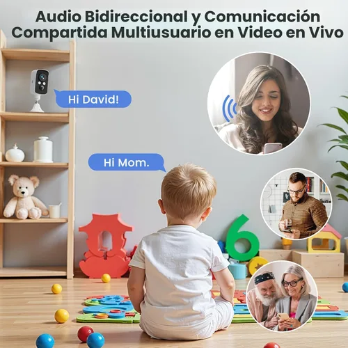 Miniatura 6 de Cámara de seguridad inalámbrica para exteriores con panorámica de 300°, sin suscripción, almacenamiento en la nube/SD gratuito de 7 días, detección