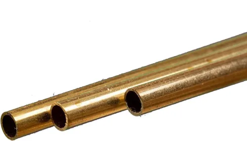 Miniatura 3 de K&S Tubo redondo de latón 9823, 0.197 in de diámetro x 0.018 in de pared x 11.811 in de largo, 3 piezas, fabricado en los Estados Unidos