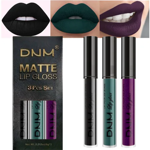 Miniatura 29 de evpct 2 Piezas Lápiz Labial Líquido Verde Esmeralda con Brillo Glitter, Brillo Labial Tinte y Delineador de Labios Retráctil, Set de Maquillaje