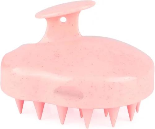 Miniatura 9 de FREATECH Cepillo de champú y masajeador con cerdas de silicona suave para el cuidado del cuero cabelludo, exfoliador para la ducha que elimina
