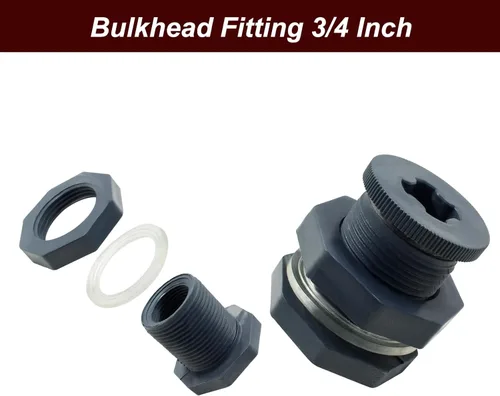 Miniatura 3 de 2 piezas NPT3/4 de PVC con enchufes, conector de tanque de agua de plástico de 3/4 pulgadas, accesorios de tubería roscados a granel para barriles 2