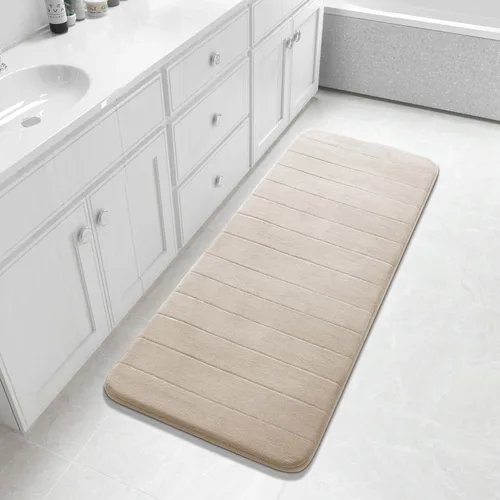 Miniatura 15 de Yimobra Tapete de baño de espuma viscoelástica, súper suave, absorbente, antideslizante, de secado rápido, lavable a máquina, tapete para bañera