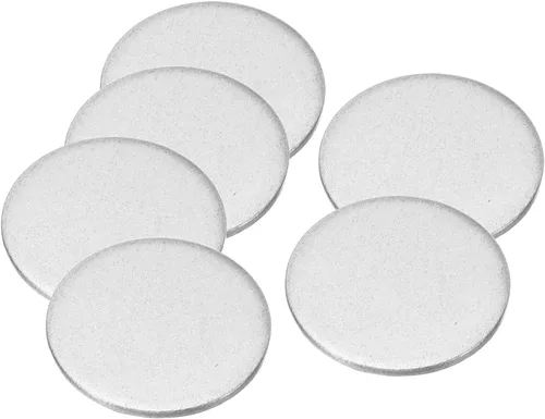 Miniatura 9 de PATIKIL Disco de acero redondo de metal estampado en blanco Etiquetas de disco de círculo redondo Placa de disco Círculo Metal Strike Plate DIY