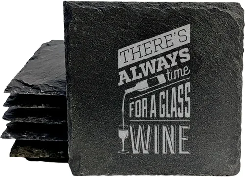 Miniatura 24 de Wine Not? Hilarious Drinking Wine is My Hobby Slate Coasters - Round Slate - Set of 8 Drinking Wine is Not My Habit