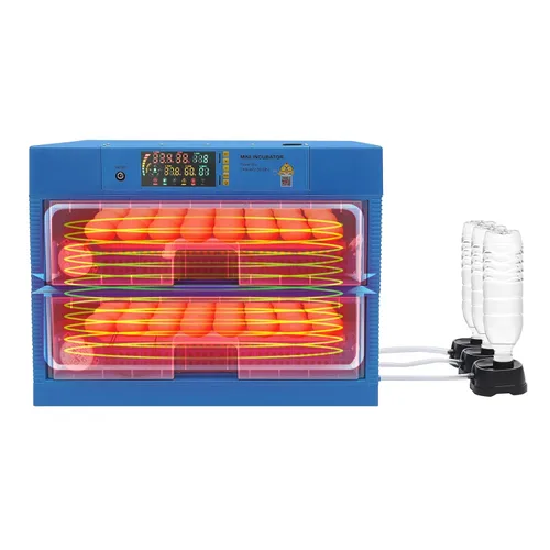Miniatura 8 de Incubadora de 128 huevos con giro automático de huevos y control de humedad, incubadoras de uso general de 2 capas para incubar huevos con giro