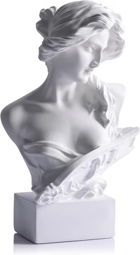 Miniatura 11 de LCCCK Estatua de busto de mitología griega negra de 6 pulgadas de alto, estatua de Afrodita de resina y escultura para decoración de habitación