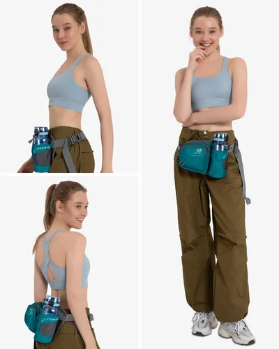 Miniatura 6 de Waterfly - Cangurera de senderismo con soporte para botella de agua para hombres y mujeres, para correr y pasear al perro, para iPhone 8 Plus