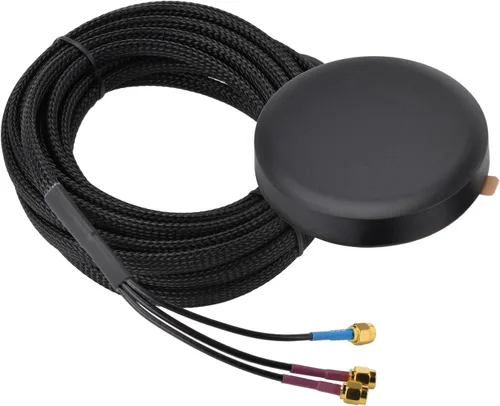 Miniatura 4 de SUPERBAT Antena combinada GPS celular 4G LTE Soporte fijo Montaje en pared Antena MIMO macho SMA Compatible con 4G LTE Industrial Gateway Mobile