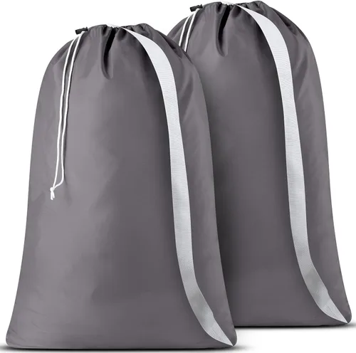 Miniatura 10 de Bolsa de lavandería Handy Laundry con correa de hombro - Cierre de cordón con bloqueo, material duradero, gran capacidad, costuras resistentes