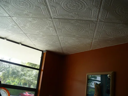 Miniatura 3 de Lima R30W 20 x 20 Tin Looking Styrofoam Glue Up - Azulejo de techo blanco Euro-Deco Ceilings, Inc.