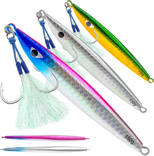 Miniatura 11 de Plantillas de pesca verticales de agua salada, cuchara de jigging vertical, señuelos de atún de pesca, señuelos artificiales de pesca para atún
