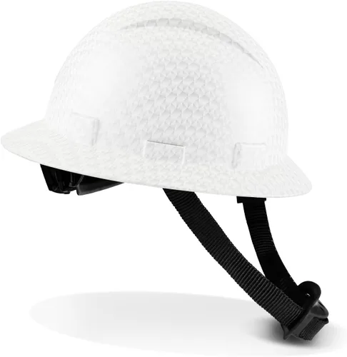Miniatura 5 de ProtectX - Cascos de construcción de ala completa, ventilados, aprobados por la OSHA, con suspensión de 6 puntos, Cascos de construcción Pirámides
