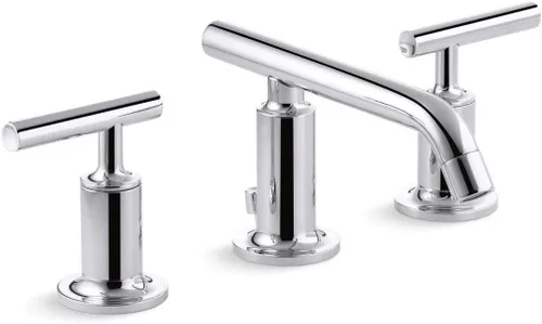 Miniatura 19 de KOHLER K-14408-4-2MB Purist - Grifo de lavabo de baño generalizado, 3 agujeros, manijas de palanca alta generalizadas y boquilla de cuello de cisne