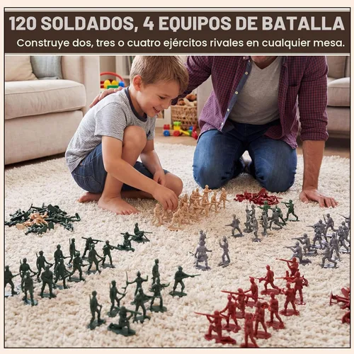 Miniatura 2 de AMOR PRESENT Juego de 120 piezas militares para hombres del ejército, juego de soldado militar, figuras de acción del ejército, con vehículos