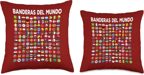 Miniatura 3 de Ideas de bandera mundial para niños y almohada de geografía Banderas Del Mundo