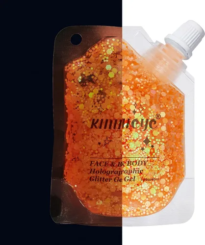 Miniatura 12 de Gel holográfico con purpurina para el rostro, brillo corporal con maquillaje para cabello, cara, clavícula, brazo, uñas, sombra de ojos, lentejuelas