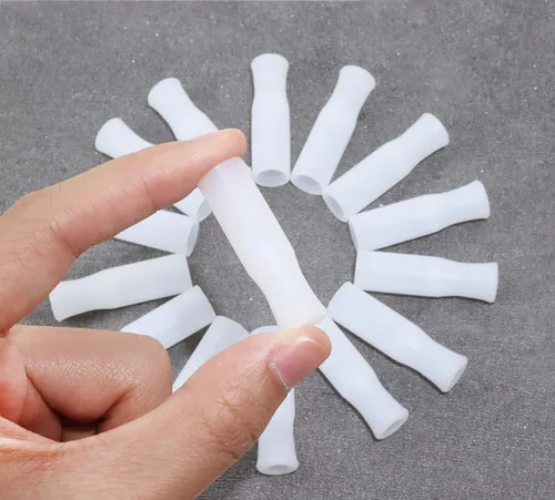 Miniatura 2 de Mini Skater 16 puntas de silicona para popotes de grado alimenticio, reutilizables, antiquemaduras, para popotes fríos y de 3/10 pulgadas de ancho