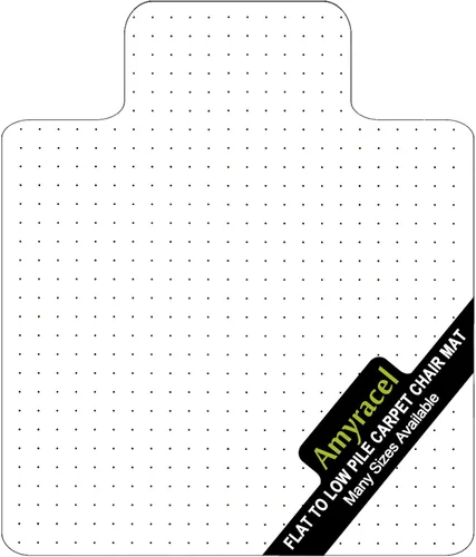 Amyracel Tapete transparente para silla de pelo bajo, 53 x 45 pulgadas de grosor, tapete para silla de escritorio para suelos alfombrados, tapete de
