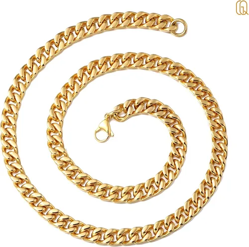 Miniatura 6 de QGoliver Cadena de eslabones cubanos para hombre, cadena de eslabones de Miami, collares de acero inoxidable, joyería de hip hop para hombres