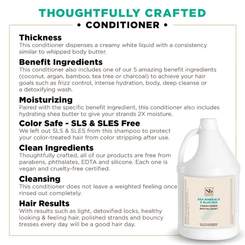 Miniatura 2 de Soapbox Acondicionador para el cabello, minerales marinos e iris azul, hidratante, vegano, seguro para el color, sin sulfatos y sin silicona