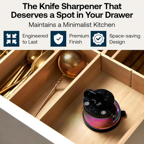Miniatura 5 de AnySharp Chef - Afilador de cuchillos manos libres - Herramienta de afilado fácil de usar con base de succión PowerGrip y ángulo preestablecido