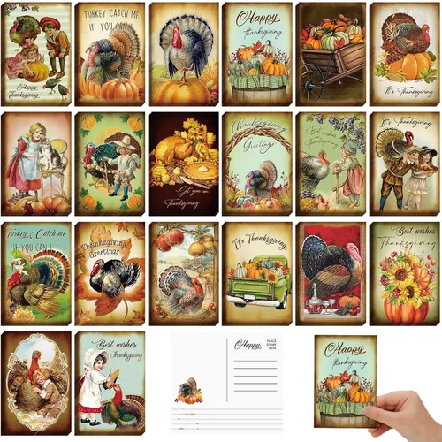 Miniatura 11 de Nuanchu - 80 postales vintage de Halloween, 4 x 6 pulgadas, tarjetas retro de Halloween, calabazas y gatos terroríficos, tarjetas de vacaciones