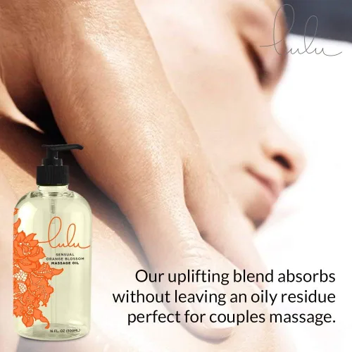 Miniatura 2 de Lulu Aceite de masaje de flor de naranja con jojoba y aceites esenciales, 16 onzas y lubricante personal. Lulu Lube Natural a base de agua, 16 onzas
