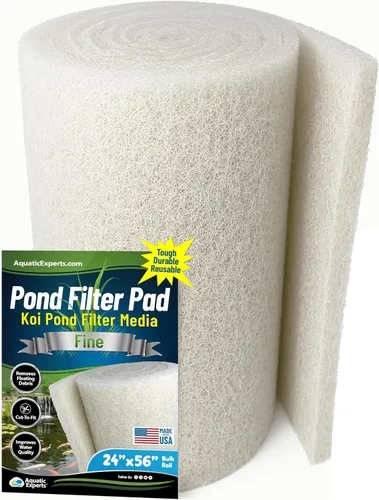 Miniatura 15 de Aquatic Experts Almohadilla de filtro clásica para estanque Koi FINE – Filtro de estanque en rollo blanco a granel, filtros de estanque ultra