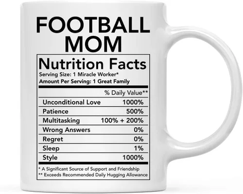 Miniatura 58 de Andaz Press Divertida taza de té de café de cerámica de 11 onzas, regalo de agradecimiento, datos nutricionales del ejército, paquete de 1, ideas