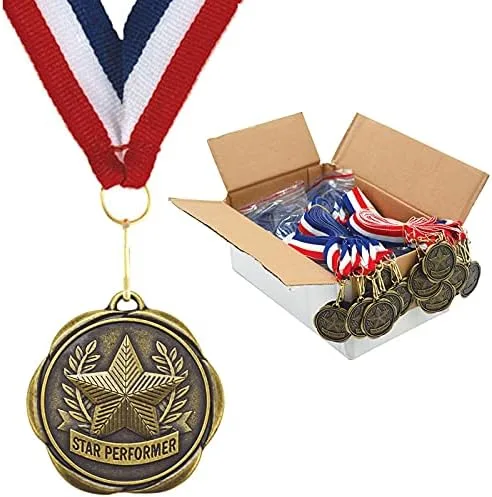 Miniatura 13 de Juego de 100 medallas de premio con cintas para el cuello