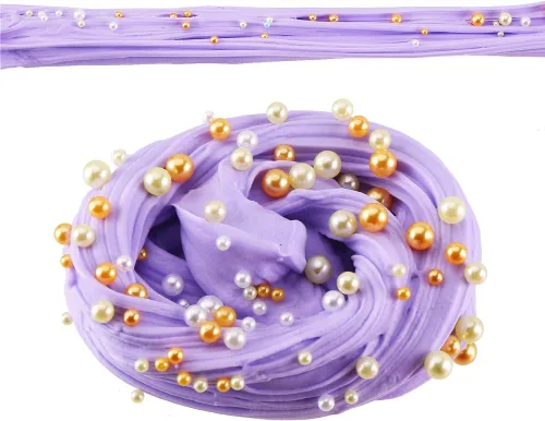 Miniatura 5 de CCINEE 1500 cuentas de perlas de tamaño mini para slime, cuentas de plástico sintético, kits de suministro de limo casero, champán