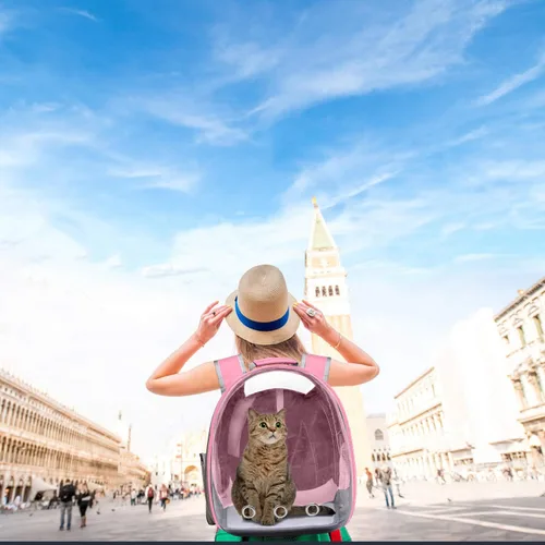 Miniatura 6 de Henkelion - Mochila con cápsula espacial para transportar gatos, perros pequeños o mascotas; adecuada para senderismo, portamascotas aprobado por