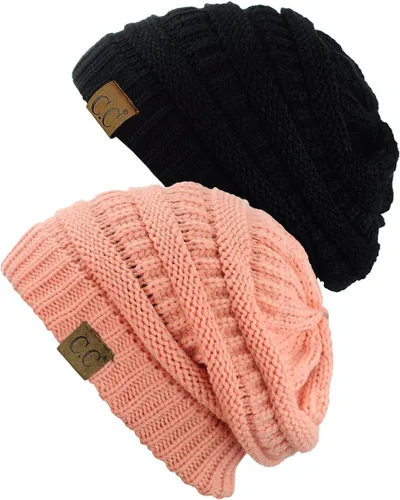 Miniatura 32 de Gorro a la moda de tejido suave abultado, cálido y elástico de C.C