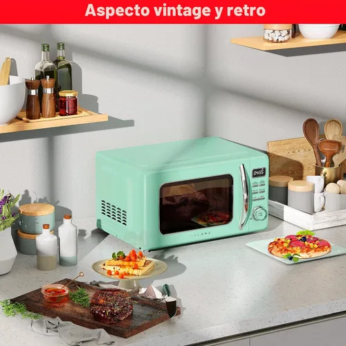 Miniatura 5 de Galanz GLCMKZ07GNR07 - Horno microondas retro , funciones de cocción y recalentamiento automáticos, descongelación e inicio rápido, fácil limpieza
