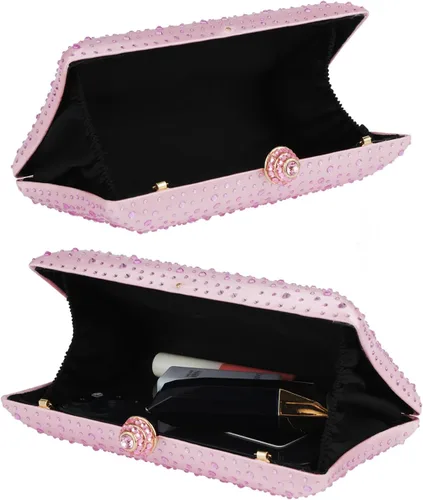 Miniatura 3 de Evevictor Women Handbags Rhinestone Party Prom Wedding Bride Evening Bags Crystal Party Clutch Purse