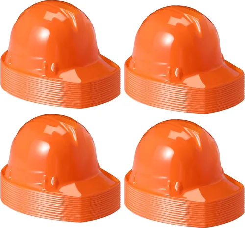 Miniatura 10 de Sumind Paquete de 48 sombreros de fiesta de construcción para niños, casco de plástico para trabajadores, juguete a granel para niños de 3 a 8 años