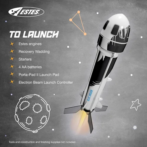 Miniatura 4 de Estes 2198 Blue Origin New Shepard - Kit de construcción de cohetes para principiantes a partir de 10 años