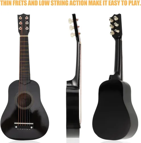 Miniatura 8 de Toddmomy Guitarra acústica de 21 pulgadas para niños, guitarra portátil de madera para niños, tamaño pequeño, instrumento musical
