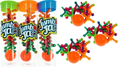 JA-RU Jumbo Jax Toy Set (paquete de 3) Juego de gatos de goma suave con pelota | Juegos clásicos antiguos para niños | Juguetes de los años 90,