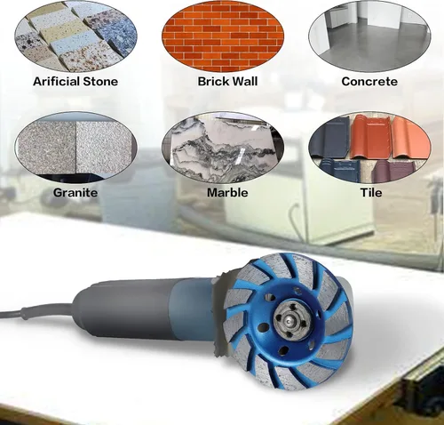 Miniatura 4 de TM disco de 4 pulgadas para molienda de diamantes de turbo de hormigón para amoladora de ángulo de trabajo duro 12 segs Azul 12segs B