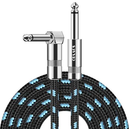 Cable de guitarra de 20 pies para instrumento profesional, cable AMP para guitarra eléctrica, versión actualizada, cable TS 1/4 para guitarra, bajo,