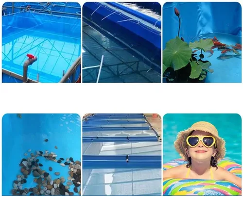 Miniatura 4 de Piscina sobre el suelo, piscina redonda de lona para estanque de peces con soporte, acuario plegable grande, piscina infantil para cría de koi