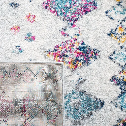 Miniatura 47 de SAFAVIEH Madison Collection - Alfombra decorativa de 2 x 3 pies, color marfil y carbón, diseño marroquí bohemio envejecido, no desprende pelusa