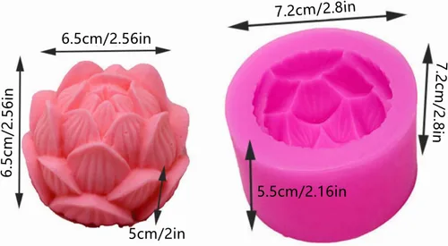 Miniatura 2 de Molde de silicona de flor de loto, molde de jabón, molde de fondant, molde de chocolate, molde de caramelo, molde de resina, arcilla para hornear
