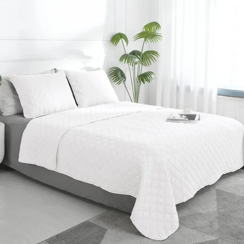 Miniatura 26 de Easy-Going - Juego de colcha reversible tamaño king con 1 colcha y 2 fundas de almohada, colcha de cama suave, edredón de microfibra liviano Gris