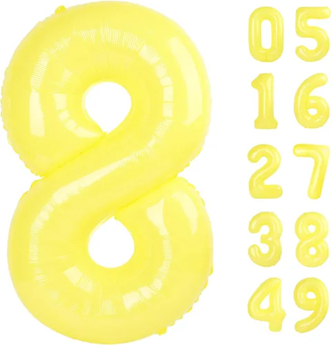 Miniatura 372 de Globo de cumpleaños número 4 dorado de 40 pulgadas, globos gigantes del número cuatro 14 24 34 40 44 2024, globos grandes de lámina de mylar para Oro