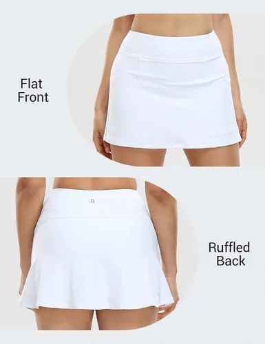 Miniatura 3 de 1a1a Falda de tenis de golf para mujer, pantalón corto de cintura alta, atlético, falda deportiva con bolsillos cortos