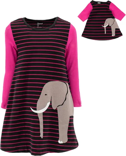 Miniatura 69 de Leveret - Conjunto de vestidos a juego para niña y para muñeca, 100% algodón, gran variedad de estilos, (tallas de 2 a 14 años)