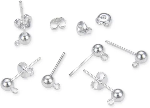 Miniatura 8 de Adabele - 40 aretes hipoalergénicos resistentes al deslustre de 0.118 pulgadas (0.118 in), 40 piezas de dorso de tuerca chapado en oro amarillo