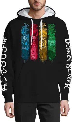 Miniatura 4 de GLIKXN Sudadera deportiva unisex con capucha de anime para hombres y mujeres